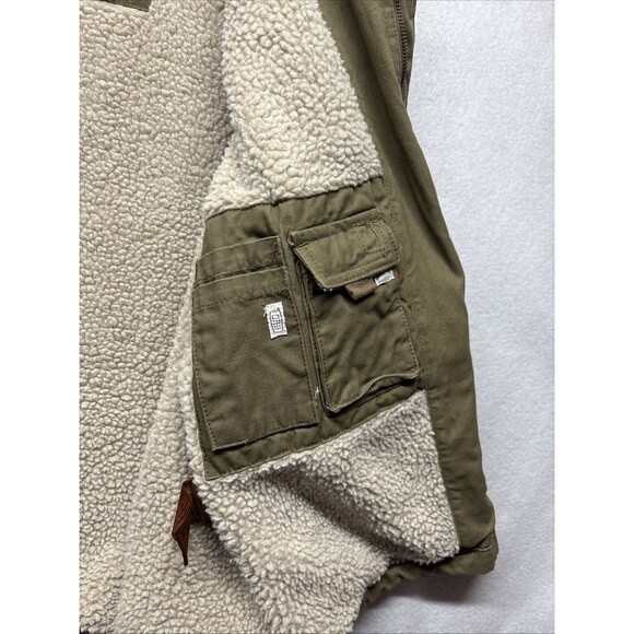 Wrangler Hero Mens Canvas Jacket Coat Medium Sherpa Lined Utility Chore Corduroy - Picture 4 of 6